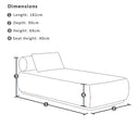Norfolk Outdoor Aluminium Single Sun Lounge Set with Side Table