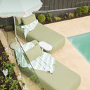 Norfolk Outdoor Aluminium Single Sun Lounge Set with Side Table