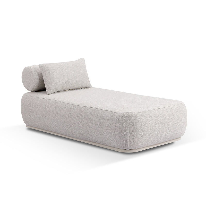 Norfolk Outdoor Aluminium Single Sun Lounge With Side Table