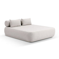 Norfolk Outdoor Aluminium Double Sun Lounge Daybed with Side Table