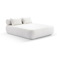 Norfolk Outdoor Aluminium Double Sun Lounge Daybed with Side Table