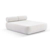 Norfolk Outdoor Aluminium Double Sun Lounge Daybed with Side Table