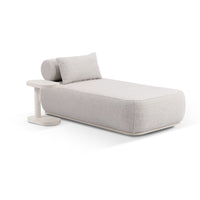 Norfolk Outdoor Aluminium Single Sun Lounge With Side Table