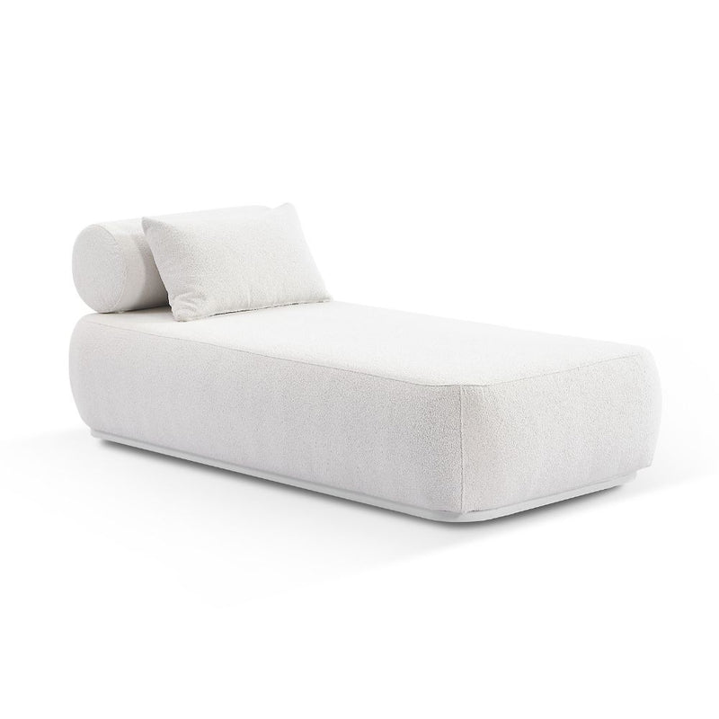 Norfolk Outdoor Aluminium Single Sun Lounge With Side Table