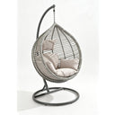 Oceana Outdoor Hanging Egg Chair in Slate Grey with Stand