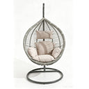 Oceana Outdoor Hanging Egg Chair in Slate Grey with Stand