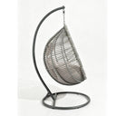 Oceana Outdoor Hanging Egg Chair in Slate Grey with Stand