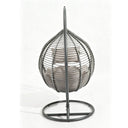 Oceana Outdoor Hanging Egg Chair in Slate Grey with Stand