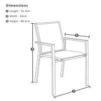 Houston Outdoor 1.5m Round Aluminium Table with 6 Patonga Dining Chairs