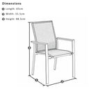 Tahitian 2.1m Aluminium Dining Table with 8 Patonga Dining Chairs