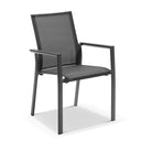 Houston Outdoor 1.5m Round Aluminium Table with 6 Patonga Dining Chairs