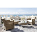Plantation Outdoor Wicker Lounge Suite with Coffee Table