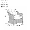 Plantation Outdoor Wicker Patio Balcony Set with Side Table