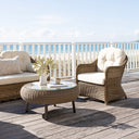 Plantation Outdoor Wicker Lounge Suite with Coffee Table