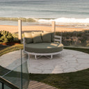 Rose Bay Outdoor Round Aluminium Daybed Sun Lounge