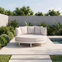Rose Bay Outdoor Round Aluminium Daybed Sun Lounge