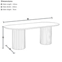 Scarborough Indoor 2.2m Timber Dining Setting with Benches