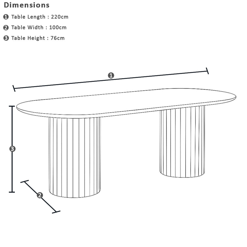 Scarborough Indoor 2.2m Timber Dining Setting with Benches