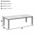 Sahara 8 Rectangle Outdoor Teak Timber and Wicker Dining Table