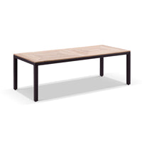 Sahara 8 Rectangle Outdoor Teak Timber and Wicker Dining Table