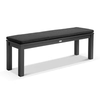 Santorini 1.8m Rectangle Aluminium Dining Table with 2 Bench Seats