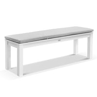 Santorini 3.55m Outdoor Rectangle Aluminium Dining Table With 4 Bench Seats