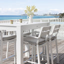 Santorini Outdoor Aluminium 1.5m Bar Table with 4 Bar stools