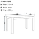Santorini Outdoor Aluminium 2m Bar Table with 6 Bar stools