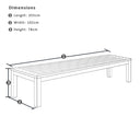Santorini 3.55m Outdoor Rectangle Aluminium Dining Table With 4 Bench Seats