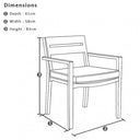 Santorini 8 Seater Outdoor Rectangle Aluminium Dining Table and Chairs Setting