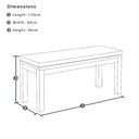 Santorini Outdoor 1.1m Aluminium Bench Seat