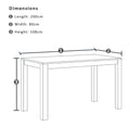 Balmoral Outdoor 2m Rectangle Teak Top Aluminium Bar Table