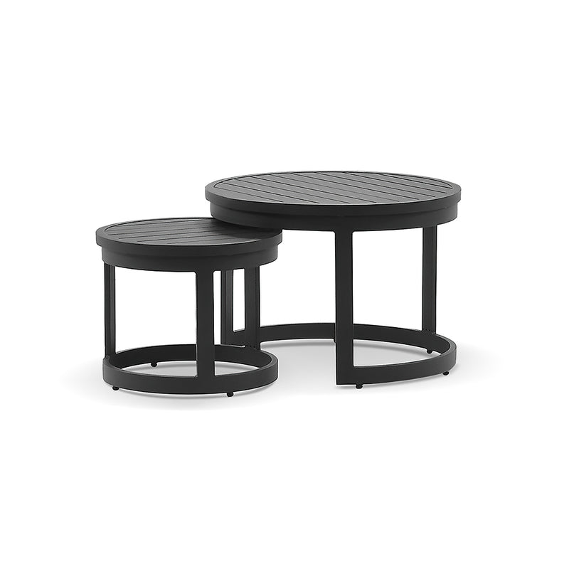 Santorini Round Outdoor Aluminium Side Table Set