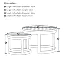 Whitehaven 3+1+1 Outdoor Aluminium Lounge with Sunbrella Cushions with Hugo Coffee Table Set