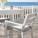 Santorini Outdoor Aluminium 1.5m Bar Table with 4 Bar stools