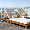 Santorini Aluminium Sun Lounge Set in Teak Look Finish