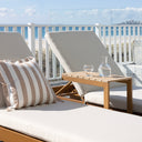Santorini Aluminium Sun Lounge Set in Teak Look Finish