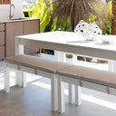 Santorini 2.5m Rectangle Aluminium Dining Table with 4 Bench Seats
