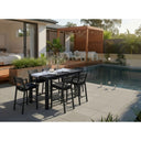 Santorini Outdoor Aluminium 1.5m Bar Table with 6 Bar stools