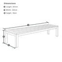 Santorini 3.55m Outdoor Rectangle Aluminium Dining Table