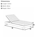 Santorini Aluminium Sun Lounge Set with Side Table in White with Sunbrella® cushions
