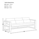 Santorini 3+2+1 with Coffee Table in White