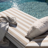 Santorini Aluminium Sun Lounge in White with Sunbrella® cushion