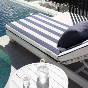 Santorini Aluminium Sun Lounge in White