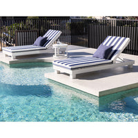 Santorini Aluminium Sun Lounge Set in White