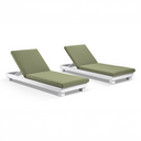 Santorini Aluminium Sun Lounge Set in White
