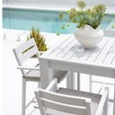 Santorini Outdoor Aluminium Square Bar Table with 4 Bar stools