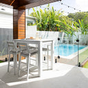 Santorini Outdoor Aluminium 1.5m Bar Table with 6 Bar stools