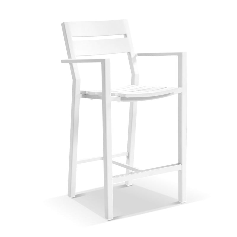 Santorini Outdoor Aluminium 1.5m Bar Table with 6 Bar stools