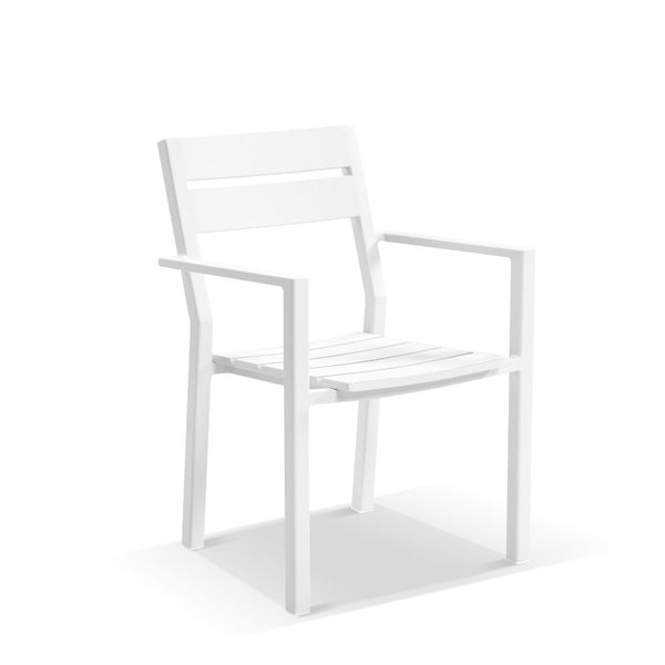 Santorini Outdoor 4 Seater Square Aluminium Dining Table with Santorini Chairs